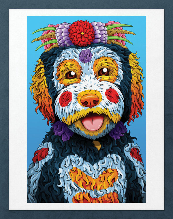 絵画 dogliquid Doodle - 6 x 6 original painting – Elizabeth Alice Studio