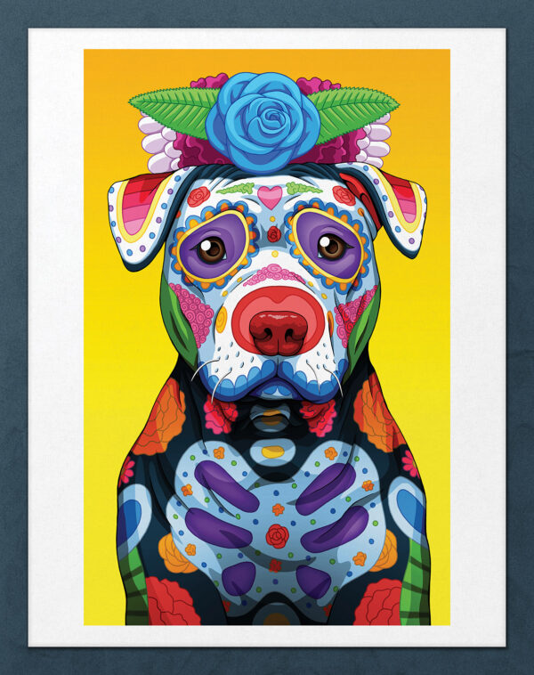 絵画 PITBULL 27x51cm Pitbull Canvas Wall Art by Michael Creese