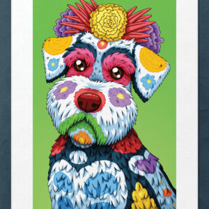 Day of the Dead Dog Schnauzer Art Print “Aleman” Nicholas Ivins