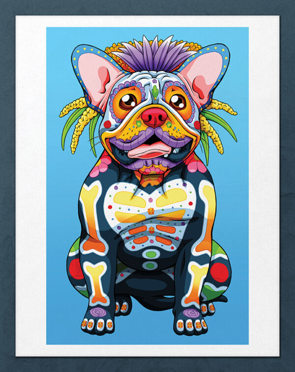 1978　カリフォルニア メガレア！90年代！BULLDOG ART！ Cool Biker Bulldog Clipart – Tough Bulldog in Leather Jacket