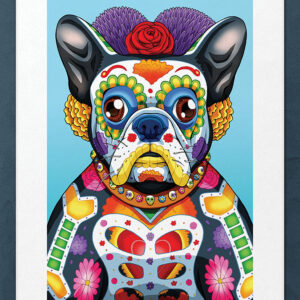 Day of the Dead Dog Boston Terrier Art Print - 