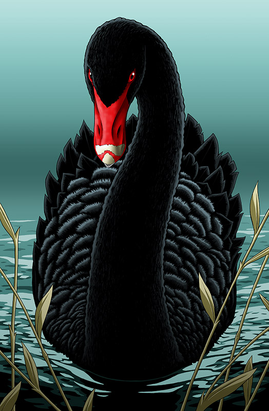 Dark Bird Art Print - "Black - Nicholas Ivins