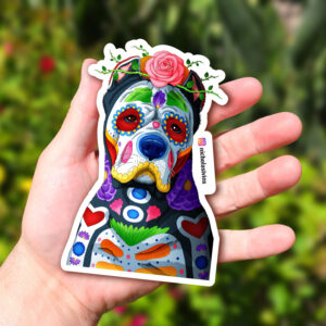 Day of the Dead Dog Cane Corso Sticker - "Bruno"