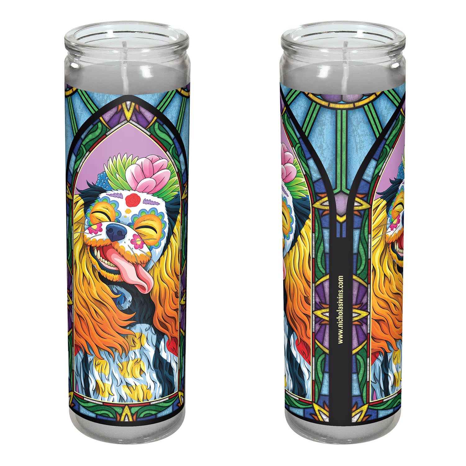 Day of the Dead Dog Spaniel Candle “Rey” Nicholas Ivins