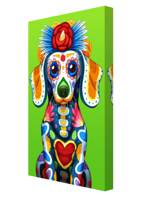 Day of the Dead Dog Dachshund Art Print - 