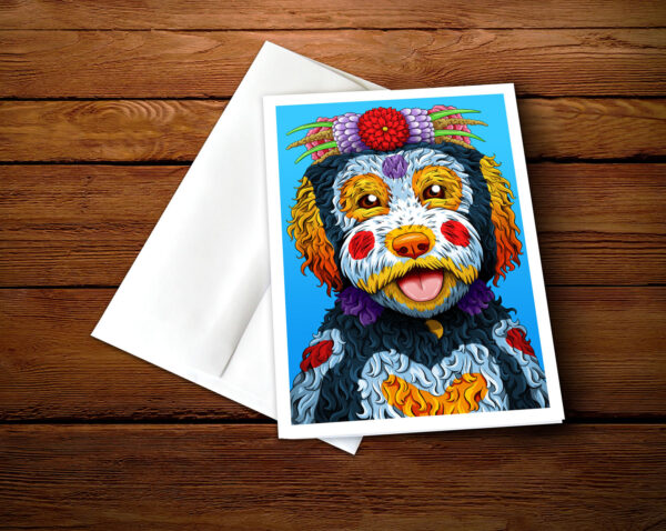 Day of the Dead Dog Labradoodle Art Print - 