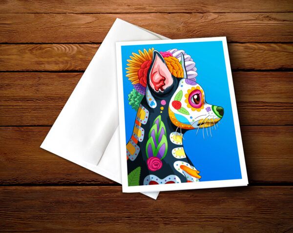 Day of the Day of the Dead Dog Chihuahua Art Print - 