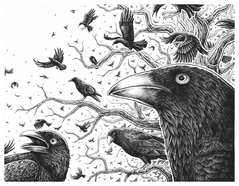 Murder Original Art Nicholas Ivins