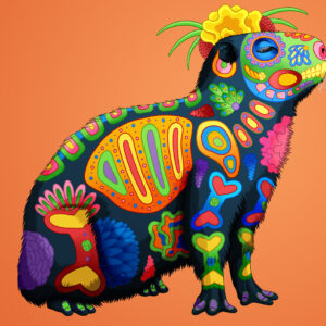 Day of the Dead Capybara Art Print - “Rio”