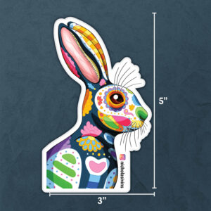 Day of the Dead Rabbit Sticker - “Coneja” - Nicholas Ivins
