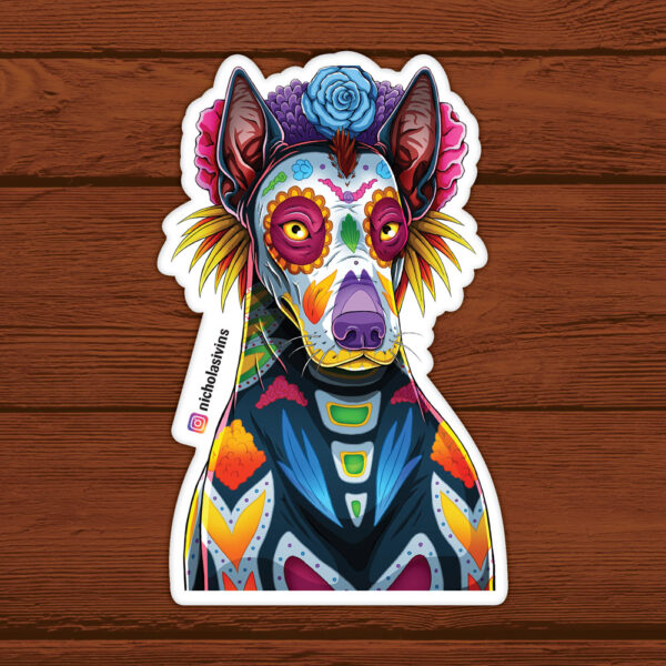 Day of the Dead Dog Xoloitzcuintle Sticker - 