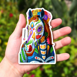 Day of the Dead Horse Sticker - "Tornado"